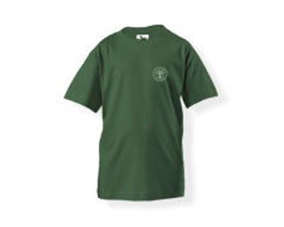 Detské tričko s výšivkou mandaly stromu života – farba zelená